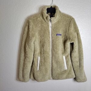 Patagonia Los Gatos Jacket Khaki Beige Fleece Full Zip Sz M